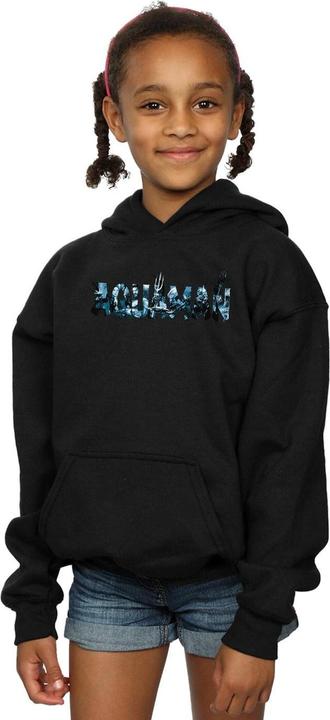 Actual product image Girls Aquaman Text Logo Hoodie (128)
