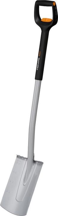 Fiskars Telescopic spade for soft, low-stone soils, Round, Length: 111 - 130 cm, Reinforced boron steel