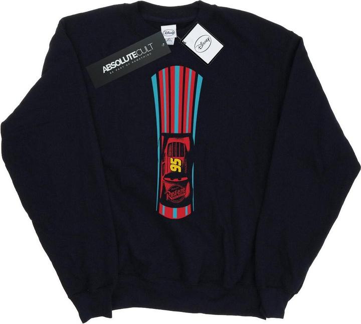 Actual product image Disney Womens/Ladies Cars Lightning McQueen Stripes Sweatshirt (L)