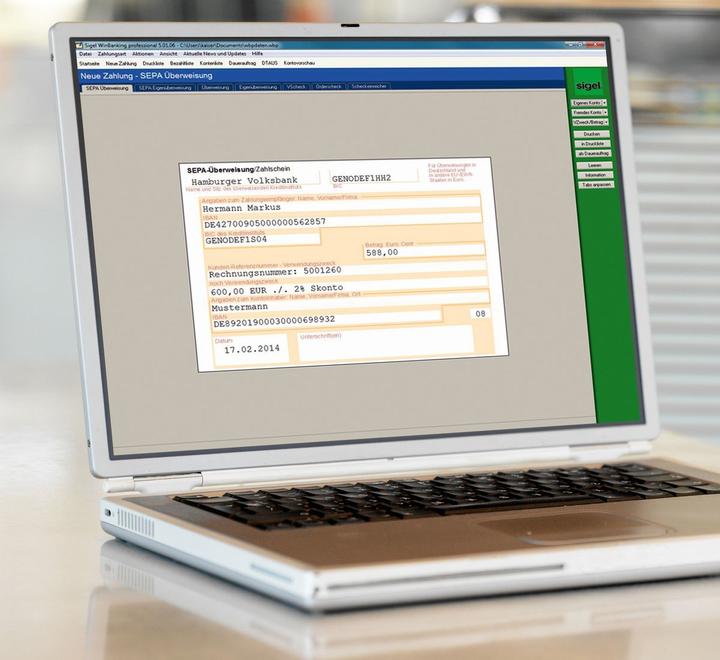 Produktbild Sigel Bankformular "PC-Orderscheck", A4 (100 x)