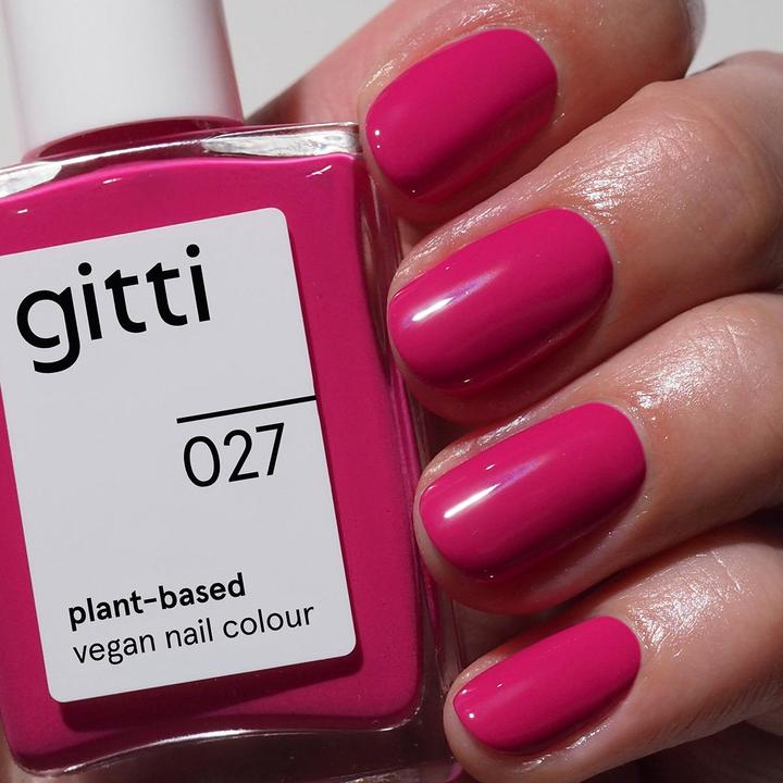 Actual product image Gitti no. 027 Nail Polish Fiery Fuchsia (Fiery Fuchsia, no. 027, Colour paint)