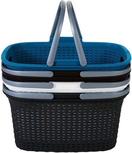 Actual product image Rival Shopping basket 18 l 48x29x24cm steel gray with 2 handles
