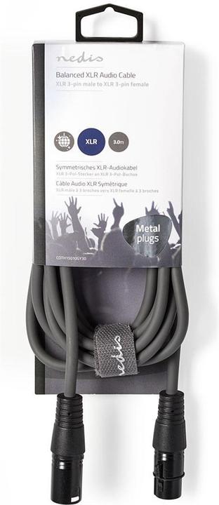 Image du produit Nedis Câble audio XLR XLR mâle 3 pôles (0.27 m, XLR)