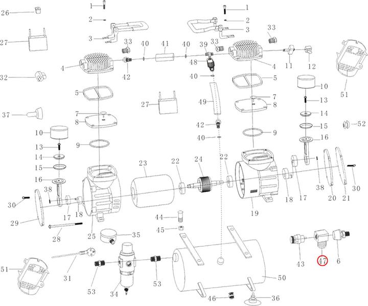Immagine prodotto Wiltec Connettore a T per aerografo Compressore AS196 / AS196A / AS189 Accessori