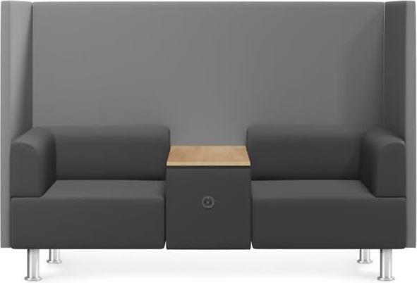 Produktbild Rocada 2-Sitzer Besprechungsecke Soft Seating schwarz, grau grau Stoff