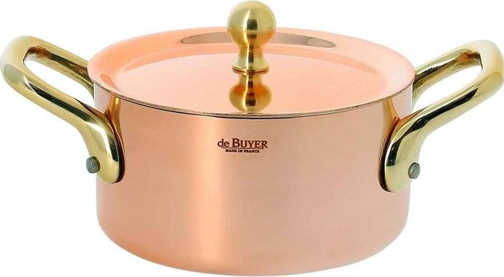 Actual product image de Buyer Inocuivre roasting pan with lid (16 cm, Casserole + Stewpot, Stainless steel, Copper)