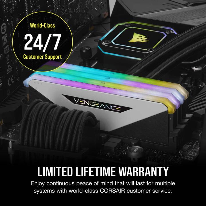 Image du produit Corsair Vengeance RGB RT (2 x 16GB, 3200 MHz, RAM DDR4, DIMM)