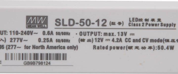 Image du produit MeanWell Mean Well SLD-50-12 Driver pour LED Tension constante, courant constant 50.4 W 4.2 A 12