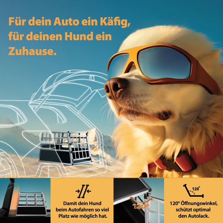 Image du produit Cadoca Cage de Transport pour Chien L-XL (Chien, Verrouillable)