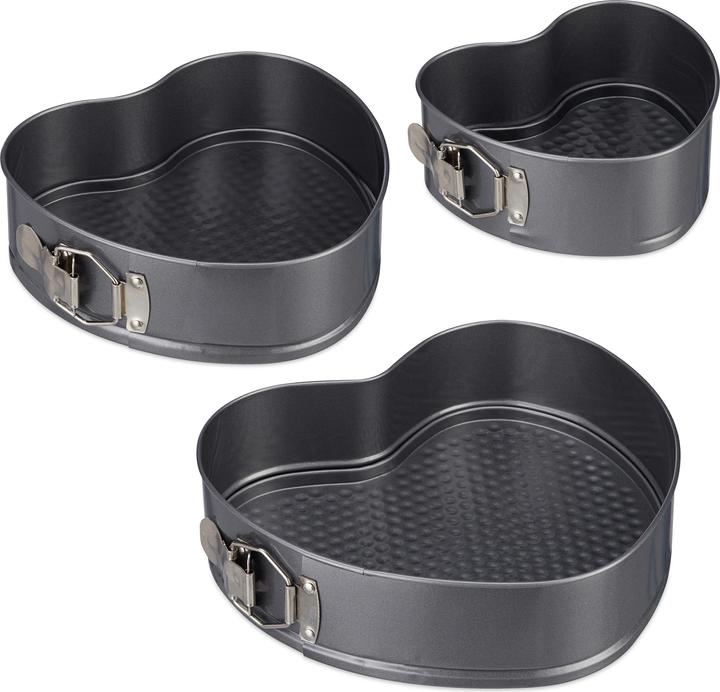 Immagine prodotto Relaxdays Teglie a Forma di Cuore, Set da 3