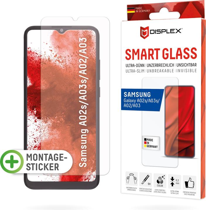 Produktbild Displex Smart Glass (1 Stück, Samsung Galaxy A03s, Samsung Galaxy A02s, Samsung Galaxy A03)