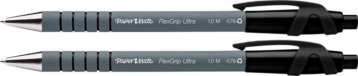 Produktbild Paper Mate Kugelschreiber Flexgrip Ultra RT M 2er schwarz Blister (Schwarz, 2 x)