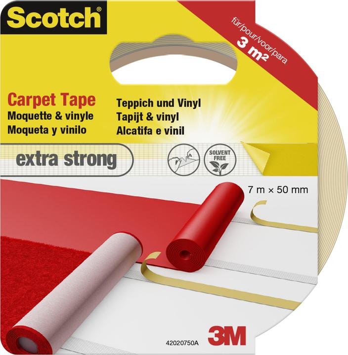 Produktbild 3M Scotch Teppich-Klebeband, extra strong 50 mm x 7 m, Weiss (50 mm)