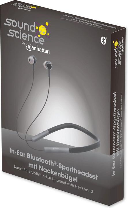Produktbild Manhattan Sound Science In-Ear Bluetooth®-Sportheadset mit Nackenbügel (ANC, 5 h, Kabellos)