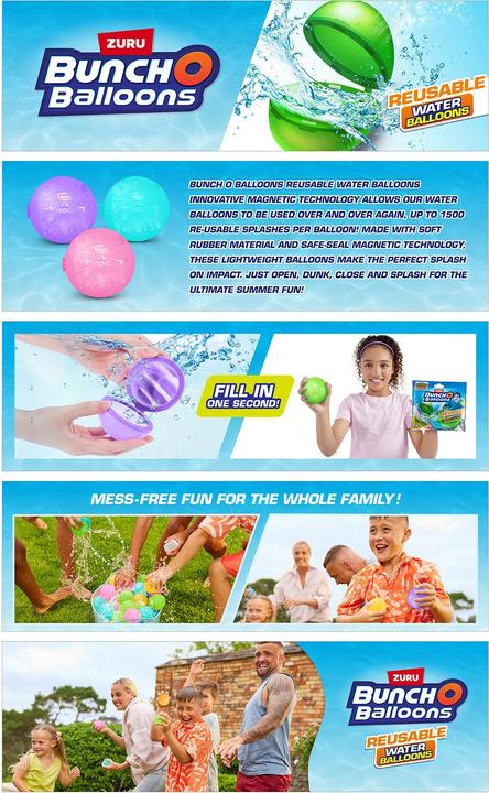 Image du produit Zuru Bunch O Balloons Ballons d'eau réutilisables 3pack ass. (3 x)
