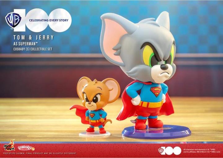 Actual product image Hot Toys Tom and Jerry Cosbaby Superman Collectible Set - EE Exclusive Mini-Figures