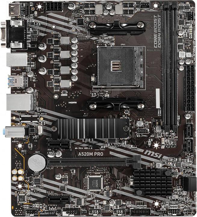 Actual product image MSI A520M Pro (AM4, AMD A520, mATX)