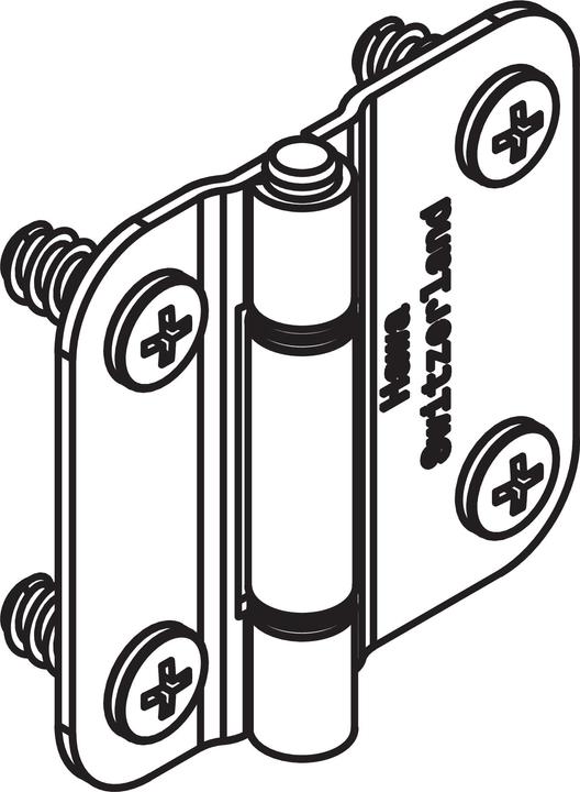 Produktbild HAWA Multifold 30/W Mittelscharnier Scharnier für Falttüren Stahl vernickelt