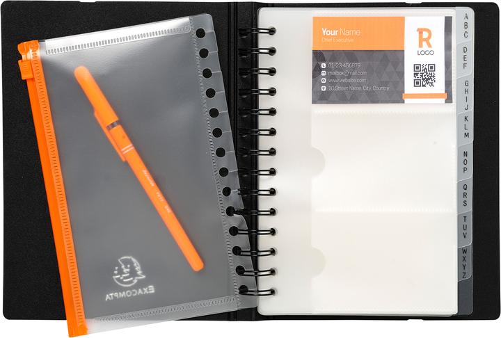 Image du produit Exacompta Recharge de 10 pochettes détachables pour porte cartes de visite Exactive® - 19x12,5cm - Cristal (19 x 12,5 cm)