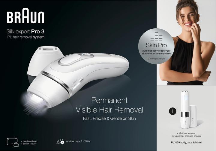 Actual product image Braun Silk-expert Pro 3 PL3139 - IPL Pour Femme, Épilateur Lumière Pulsée À Domicile