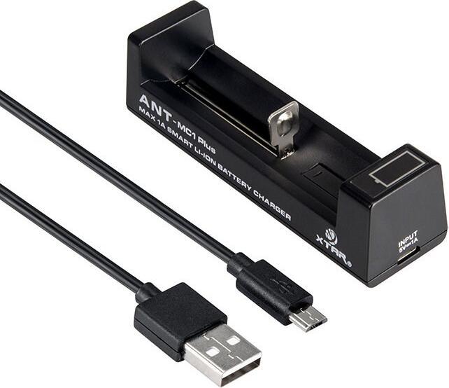 Image du produit Xtar MC1P Chargeur micro USB, Li-Ion, 1 slot, écran (1 pcs, 18650, Piles rechargeables + chargeur)