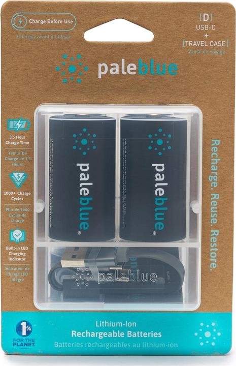 Actual product image Pale Blue Battery D USB-C (2 pcs., D, 5000 mAh)