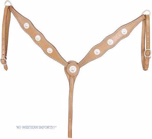 Actual product image WI Breastplate with silver fittings
