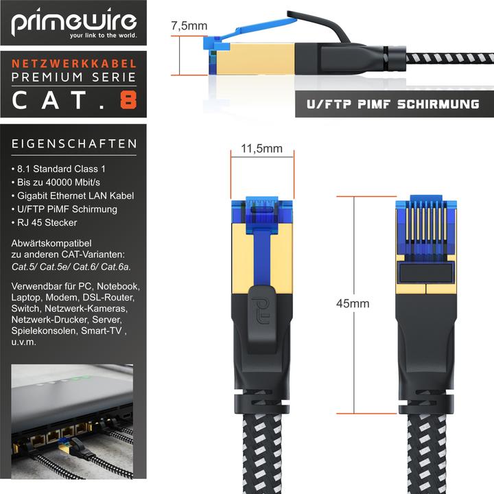 Actual product image Primewire Netzwerkkabel (U/FTP, CAT8.1, 0.50 m)