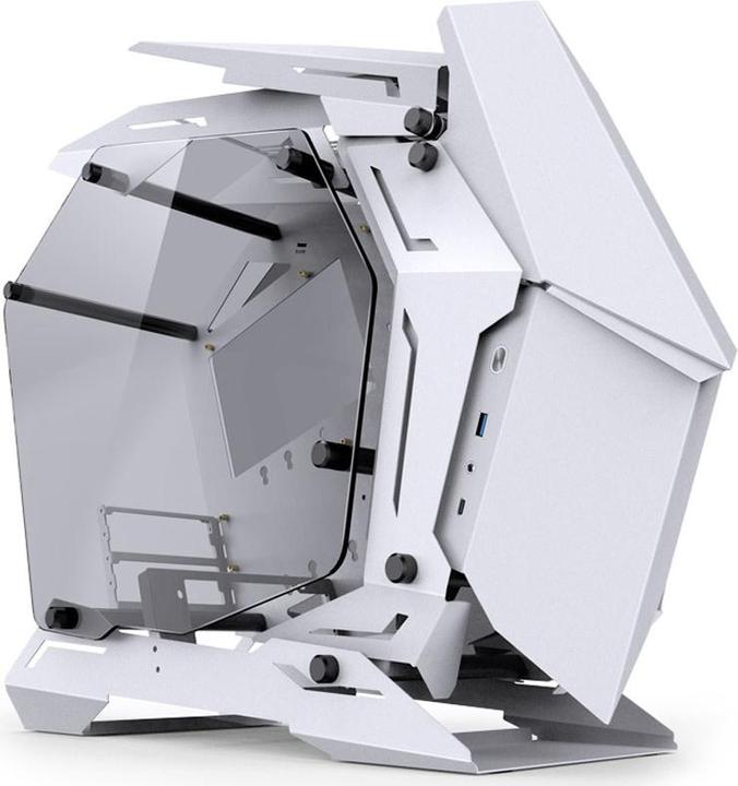 Jonsbo MOD3 Mini Micro-ATX Tower Showcase, Tempered Glass - White (mATX, Mini-ITX)