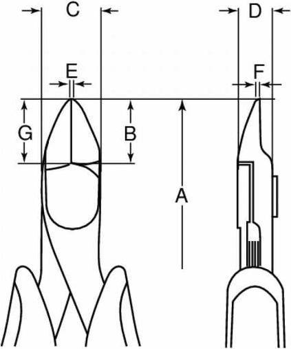 Image du produit Bahco Pince coupante diagonale ERGO, micro coupe avec poignées à 2 composants, brunie 120 mm (120 mm)