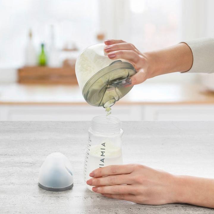 Actual product image MiaMia Baby bottle accessories Milk powder dispenser 4 compartments - Grey