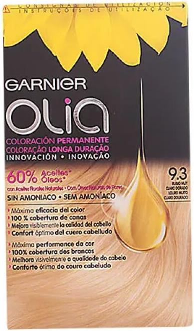 Garnier OLIA Coloración Permanente #9,3 Rubio Muy claro Dorado 4 pz (9,3 Rubio Muy claro Dorado)