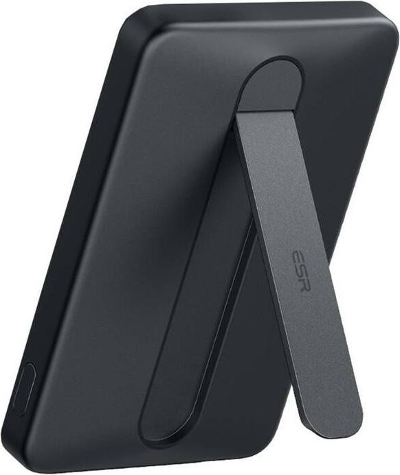 Actual product image ESR Qi2 MagSlim 5000 mAh magnetic powerbank with stand (black) (5000 mAh, 15 W)