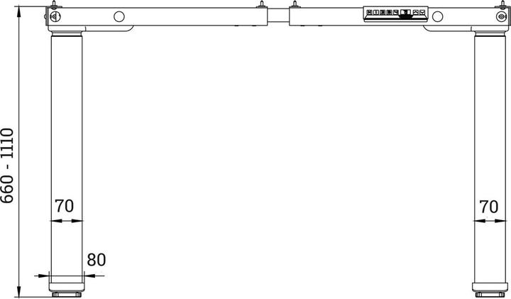 Image du produit OK-Line Système de bureau électronique réglable en hauteur SOLID 450