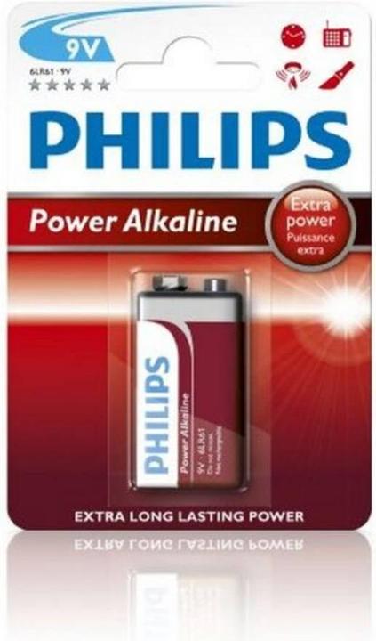 Produktbild Philips Power Life 6LR61P1B - Batterie 9V - Alkalisch (1 Stk., 9V Block)