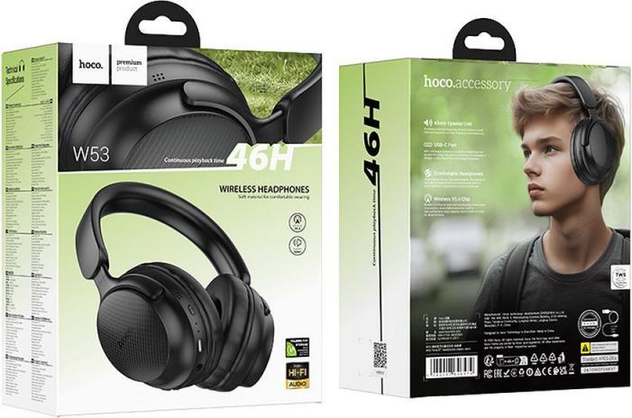 Produktbild Hoco W53 Tone Headset In-Ear Wireless Bluetooth Schwarz (46 h, Kabellos)