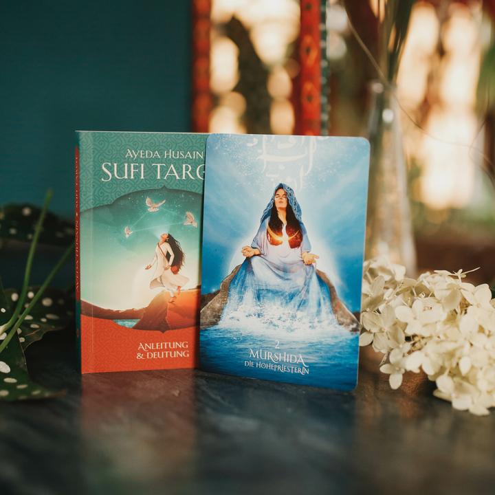 Produktbild Sufi-Tarot - Der Weg des Herzens: 78 Tarotkarten mit Anleitung (Deutsch, Ayeda Husain, 2023)