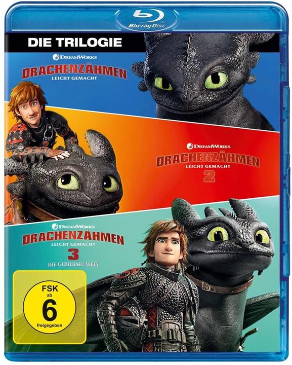 Actual product image Dragon Taming Made Easy 1 - 3 Movie Collection - Blu Ray (Blu-ray, English, German, French, Italian)
