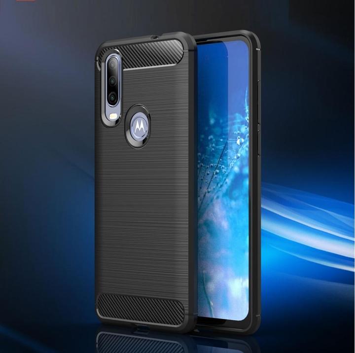 Produktbild Screenguard Motorola One Action Hülle Carbon Brushed Soft TPU (Motorola One Action)