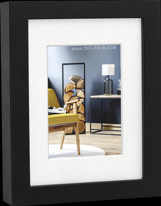 Actual product image ZEP Niki Black 15x20 wood with passe-partout (15 x 20 cm)