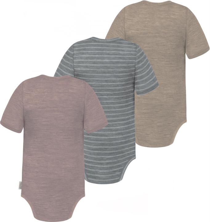 Immagine prodotto Normani Set di 3 body baby in merino a maniche corte "Tauranga" - 9295 (98)