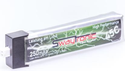 Swaytronic SWAY-FPV LiPo 1S 3.7V 250mAh 45C/90C Ultra Micro (3.70 V, 250 mAh)