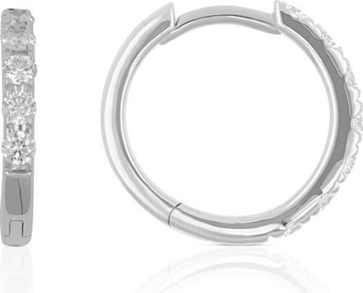 Image du produit Muau Créoles (Or blanc 750 0.04ct.2 H SI brillants à 0.02ct chacun. - Trumiracle 0.20)