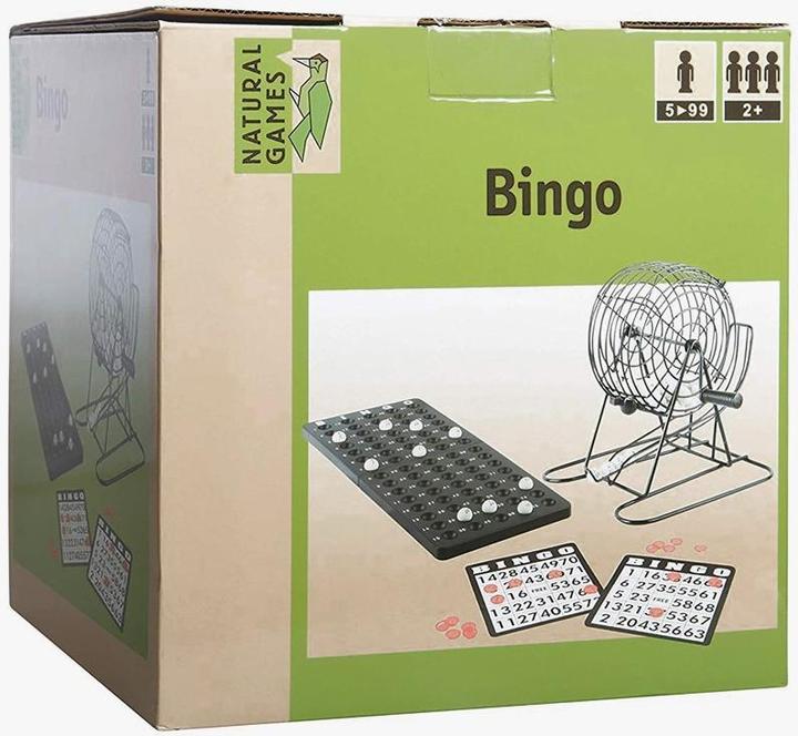 Actual product image Natural games Bingo with metal basket (German)