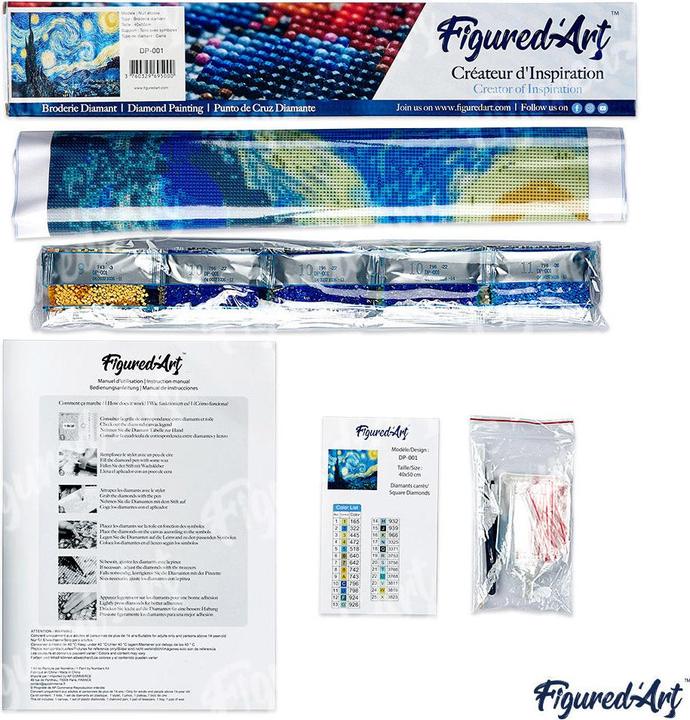 Immagine prodotto Figured'Art Diamond Painting - Fuochi d'Artificio e Torre Eiffel