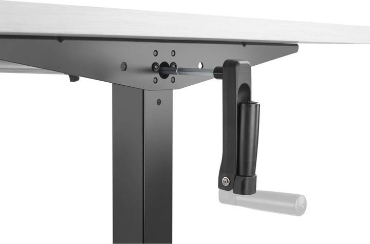 Produktbild Fromm & Starck Höhenverstellbarer Schreibtisch Gestell Hubsäulentisch manuell schwarz 70 kg (82 x 60 cm)