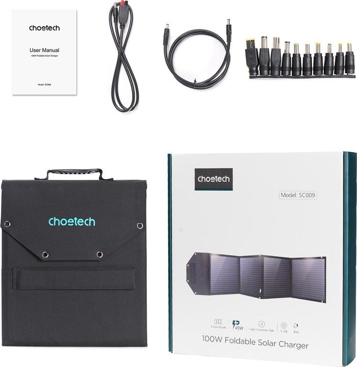 Actual product image Choetech Solar charger SC009-V2 (100 W, 4 kg)