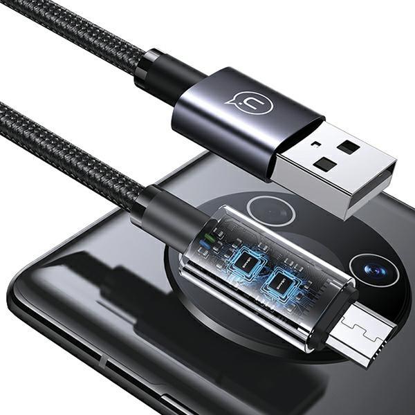 Immagine prodotto Usams Cavo USB na Micro-USB 2A 2m a ricarica rapida stalowy/tarnish SJ670USB01 (US-SJ670) (2 m, USB 2.0)