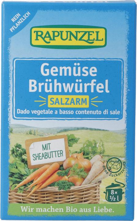 Actual product image Rapunzel Vegetable stock cube low salt (150.96 ml)