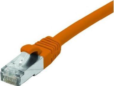 Exertis Connect Patch cable CAT. 6, F/UTP, PoE, halogen-free, orange, 3.0 m Shielded patch cable with snap-in lug (F/UTP, CAT6, 3 m)